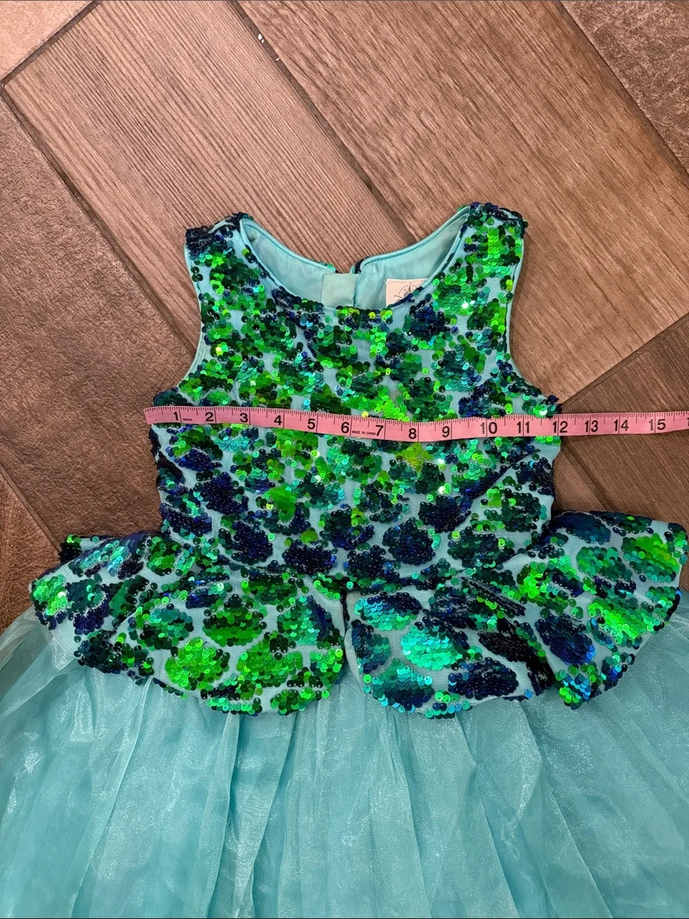 Disney Store Ariel Little Mermaid Reversible Sequin Princess Costume Dress 5/6
